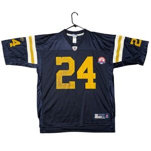 Reebok Darrelle Revis Jets Jersey Mens XL Blue Titans AFL 50th Anniversary